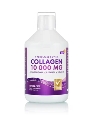 Colagen lichid hidrolizat 10000mg acid hialuronic 50mg biotina 5000mcg cupru siliciu vitamina c b5 b6 b12