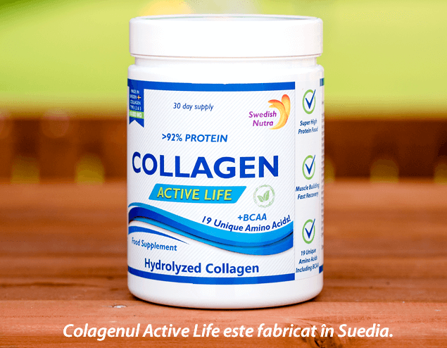 Colagen active life este produs in suedia de catre swdish nutra - importator gradina sanatatii