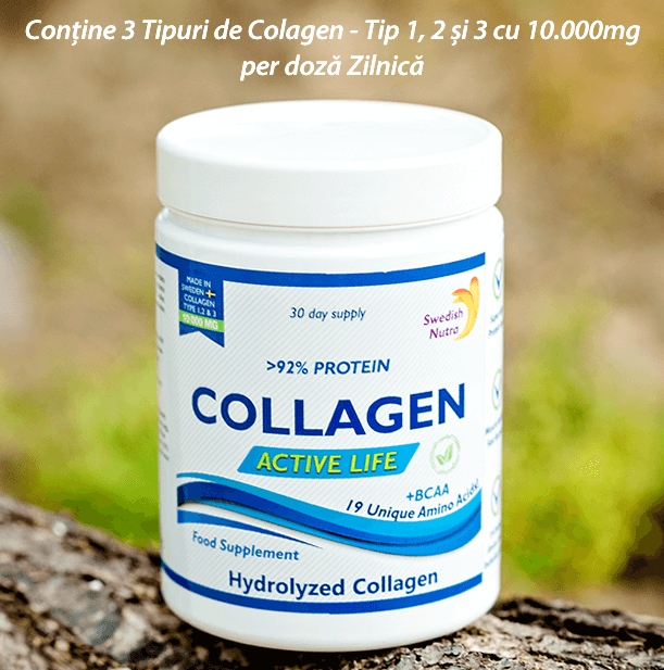 Colagenul active life din gradina sanatatii contine toate cele 3 tipuri de colagen - unic in romania
