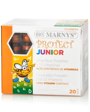 Junior protect - complex pentru imunitatea copiilor cu laptisor de matca, propolis + 12 vitamine - 20 fiole