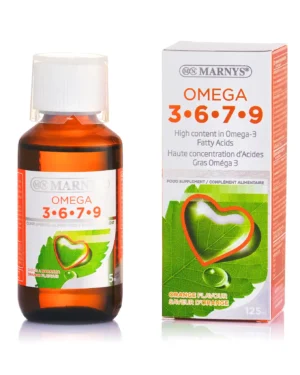 Omega 3, 6, 7, 9 Vegan – Acizi Grași pentru Memorie, Inimă, Colesterol, Piele și Articulatii – Sticla cu 125ml