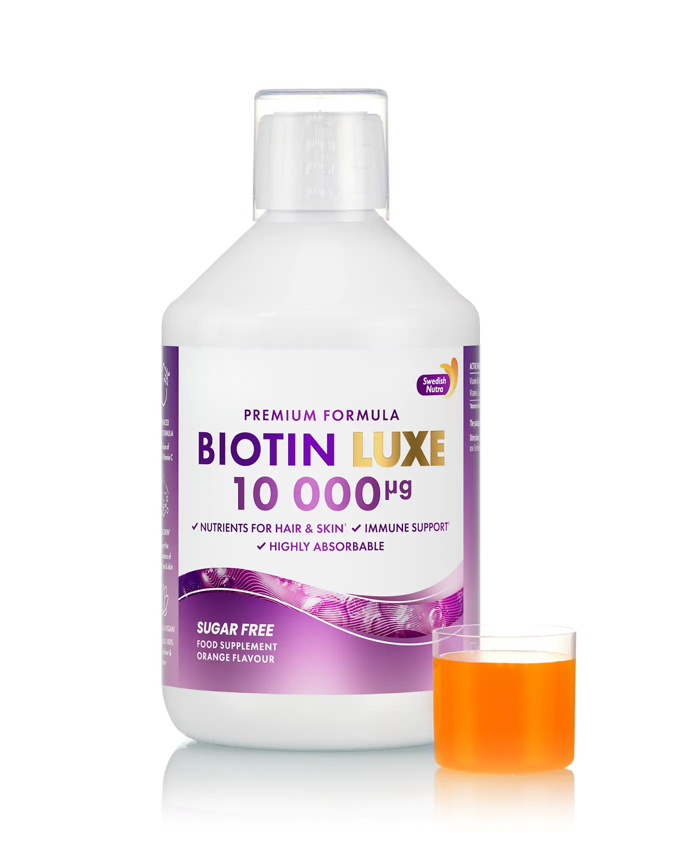 Biotină lichidă 10. 000mcg pentru frumusețe și energie - 500ml - super concentrat - calitate premium
