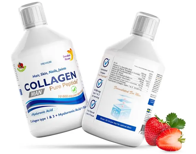 Colagen pentru barbati cu aroma si culoare naturala de fructe de padure - ultra concentrat Colagen pentru barbati cu aroma si culoare naturala de fructe de padure - ultra concentrat