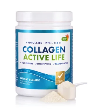 Colagen hidrolizat pulbere tip 1, 2 și 3 active life - 300 g