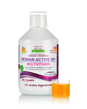 Multivitamine lichide woman active 50+ pentru femeile peste 50 ani cu 131 ingrediente