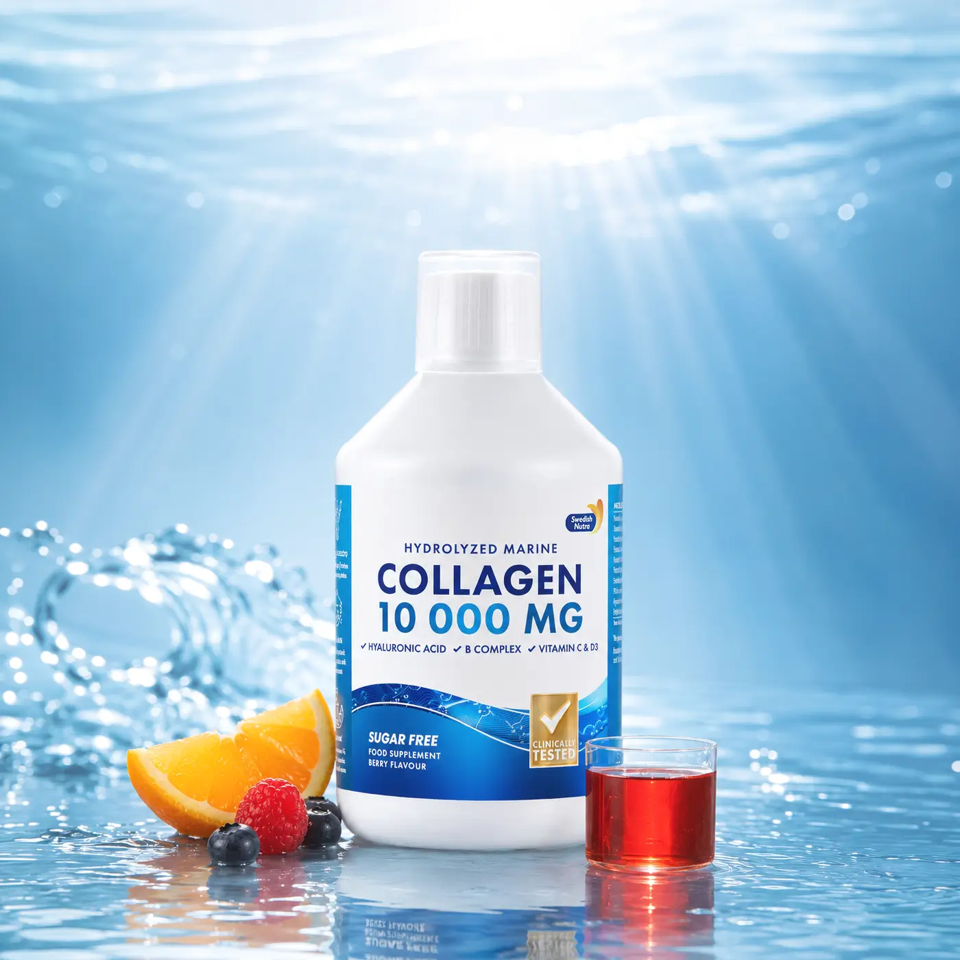Colagen marin hidrolizat 10000mg + acid hialuronic - 500 ml Colagen marin hidrolizat 10000mg + acid hialuronic - 500 ml