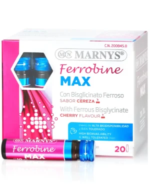 Ferrobine max cu fier, zinc și vitamine, pentru deficiențe de fier, oboseală și imunitate – produs vegan - 20 fiole