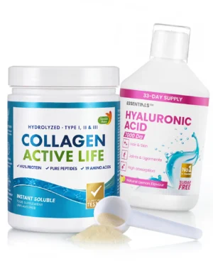 Pachet Beauty - Colagen Active Life Pulbere Tip 1,2,3 + Acid Hialuronic Lichid