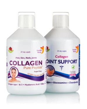 Pachet Beauty + Dureri Articulații - Colagen Lichid Tip 1 și 3 cu 10.000mg + Colagen Joint Support cu 5000mg