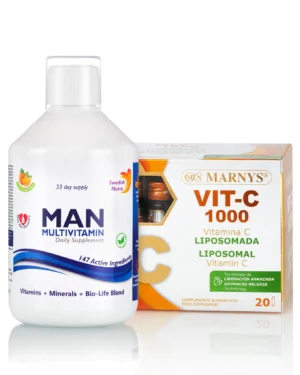 Pachet imunizare bărbați - multivitamine lichide bărbați + vitamina c lipozomala