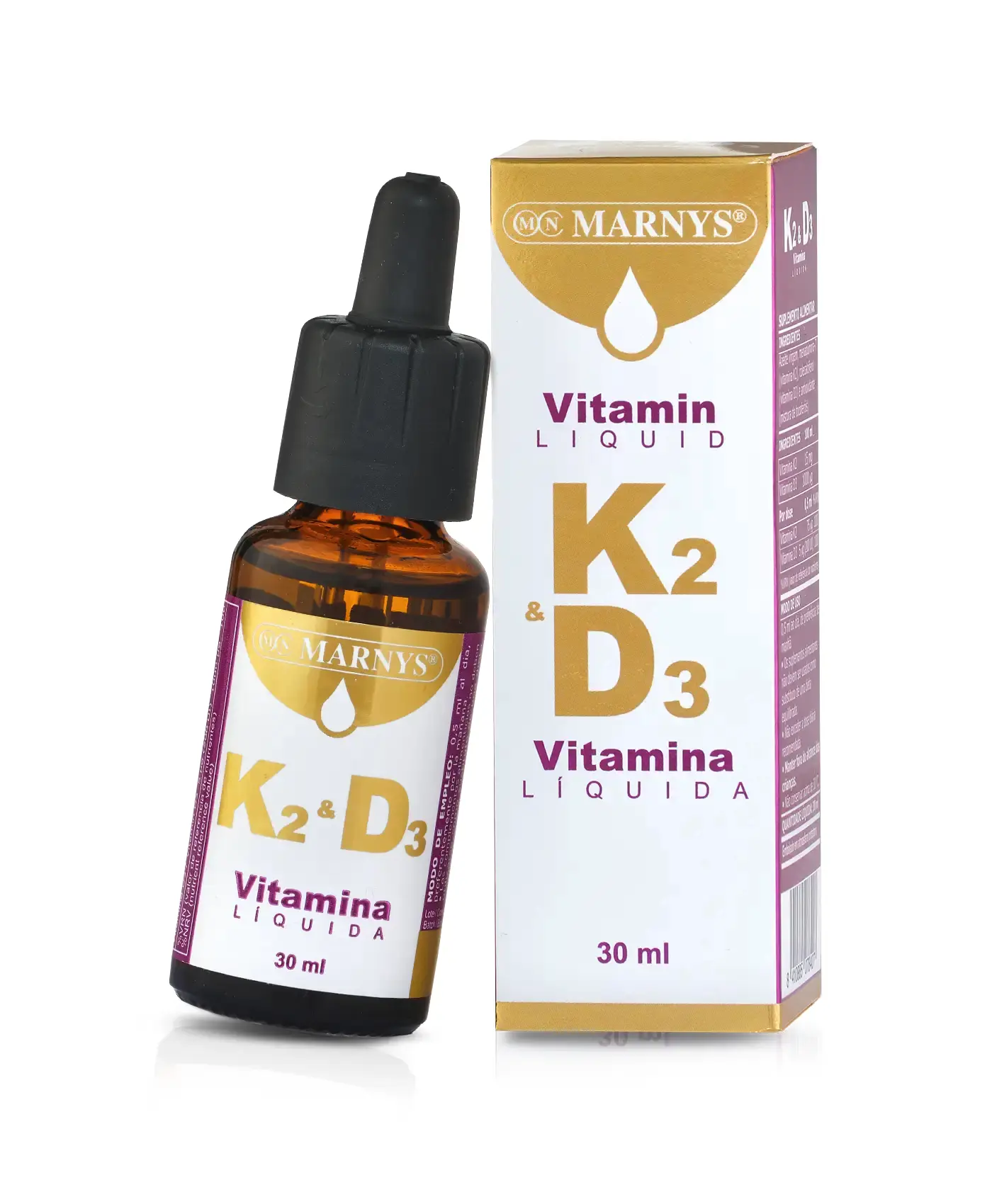 Vitamina k2 + d3 lichidă (mk7® + colecalciferol) – produs 100% natural – 30 ml - imagine 3