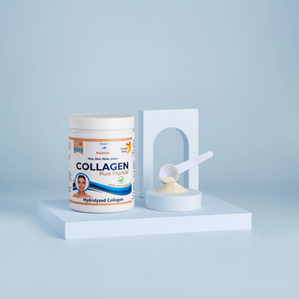 Colagen-hidrolizat-pulbere-tip-1-si-3-din-peste-cu-10. 000mg-purepeptide Fish colagen hidrolizat pulbere tip 1 și 3 cu 10. 000mg - 300 g