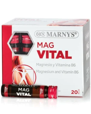 Magvital cu 375mg magneziu + vitamina b6 pentru mușchi, oase, sistem nervos – produs vegan – 20 fiole