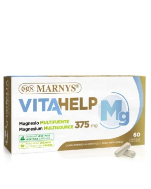 Magneziu VITAHELP cu 375 Mg per Doză Zilnică – Produs Vegan – Cutie cu 60 Capsule