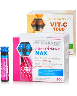 Pachet oboseală, epuizare fizică și imunitate: ferrobine max + vitamina c lipozomală