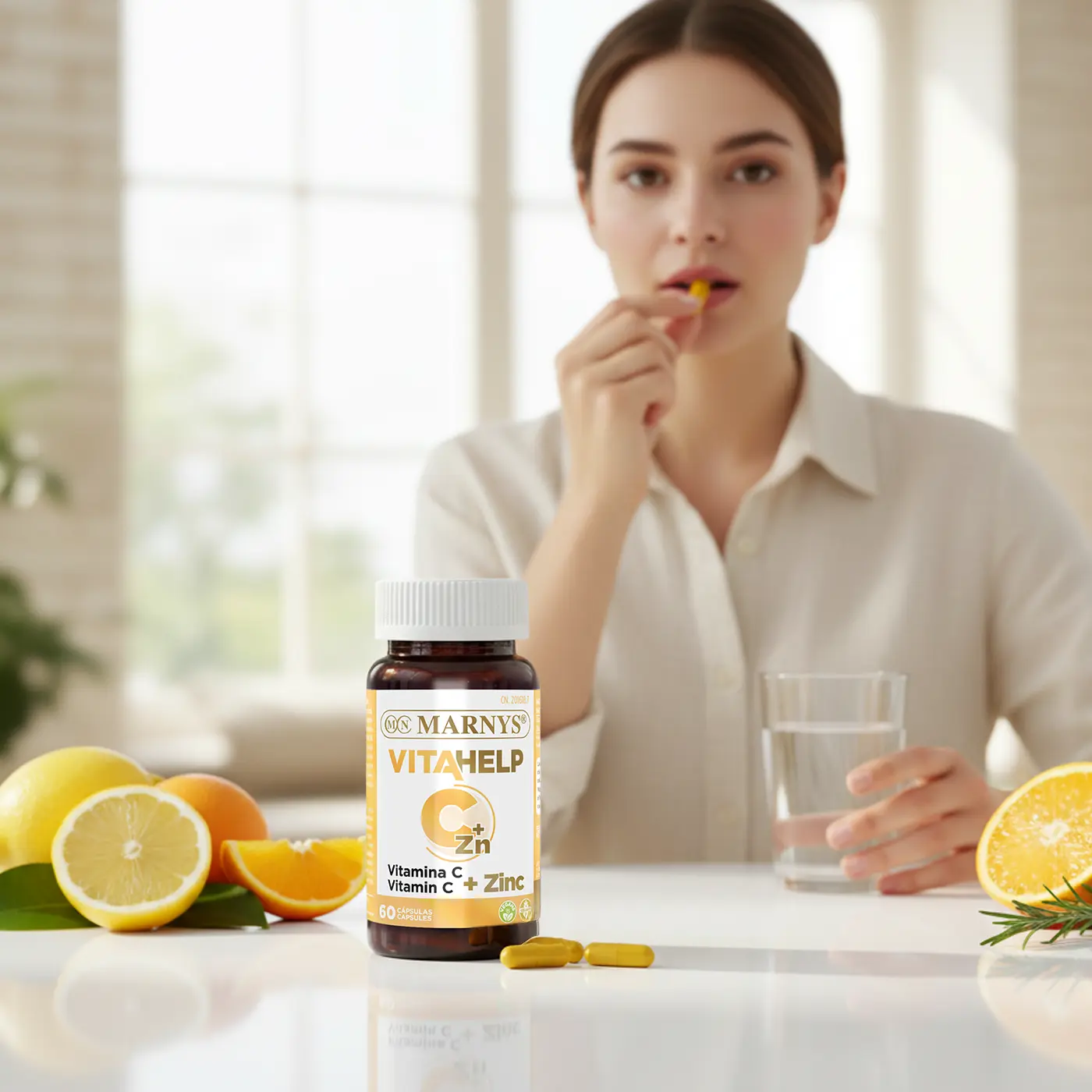 Vitamina c + zinc vitahelp - flacon cu 60 capsule Vitamina c + zinc vitahelp - flacon cu 60 capsule