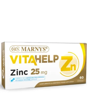 Zinc vitahelp cu 25 mg per doză zilnică – cutie cu 60 gelule