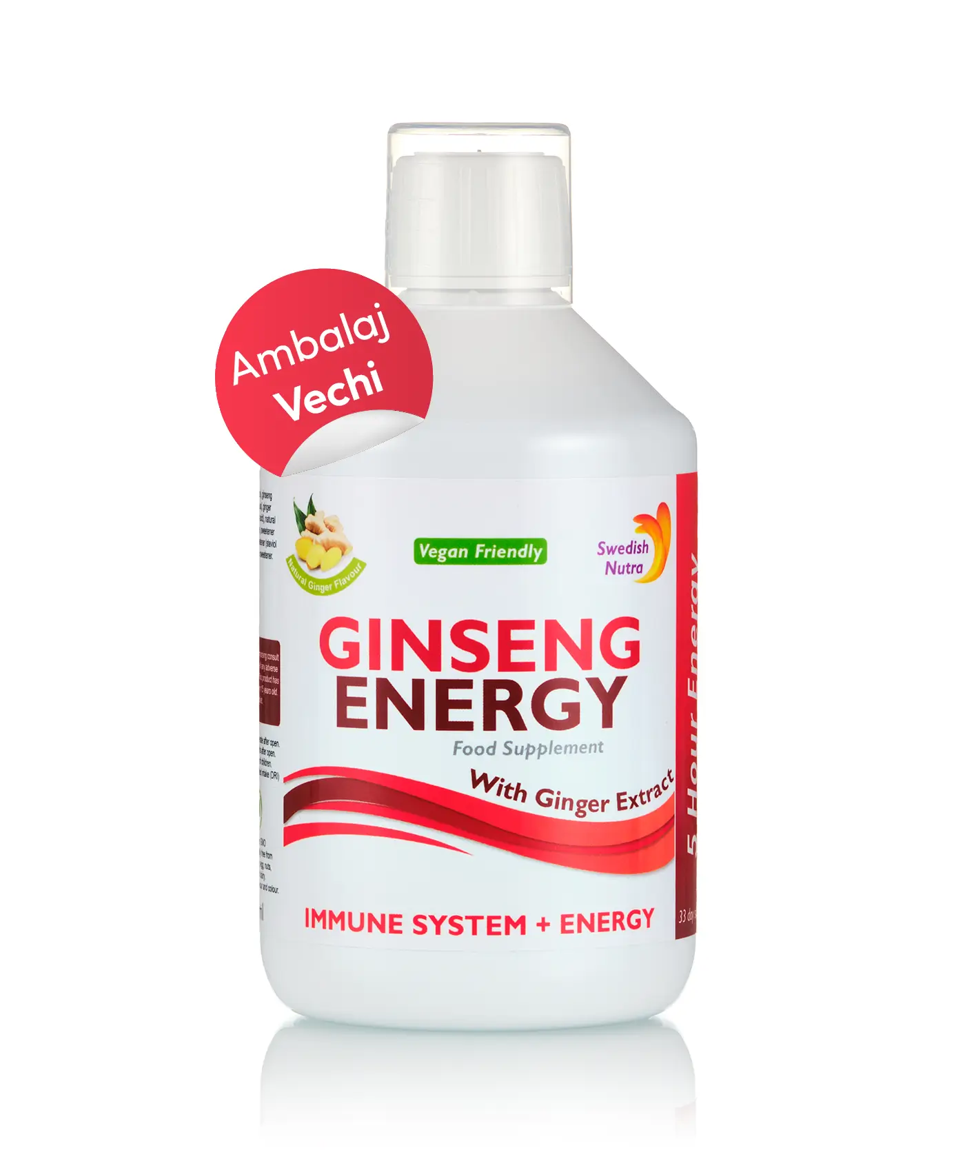 Ginseng energy 2000mg lichid cu ginseng siberian + panax ginseng + ghimbir + vitamine - ultra concentrat – 500ml - imagine 3