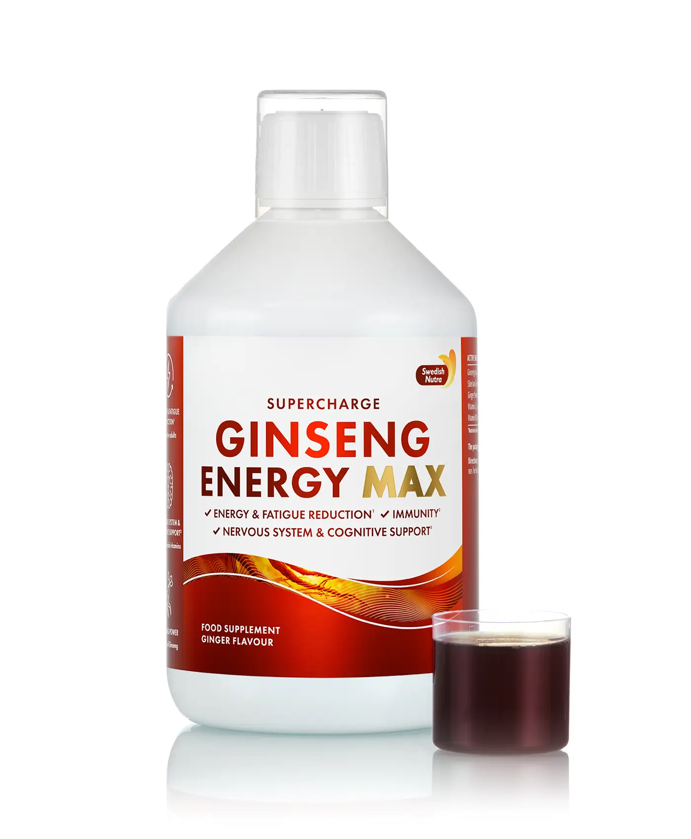 Ginseng Energy 2000Mg - Siberian + Panax + Ghimbir + Vitamine - 500ml