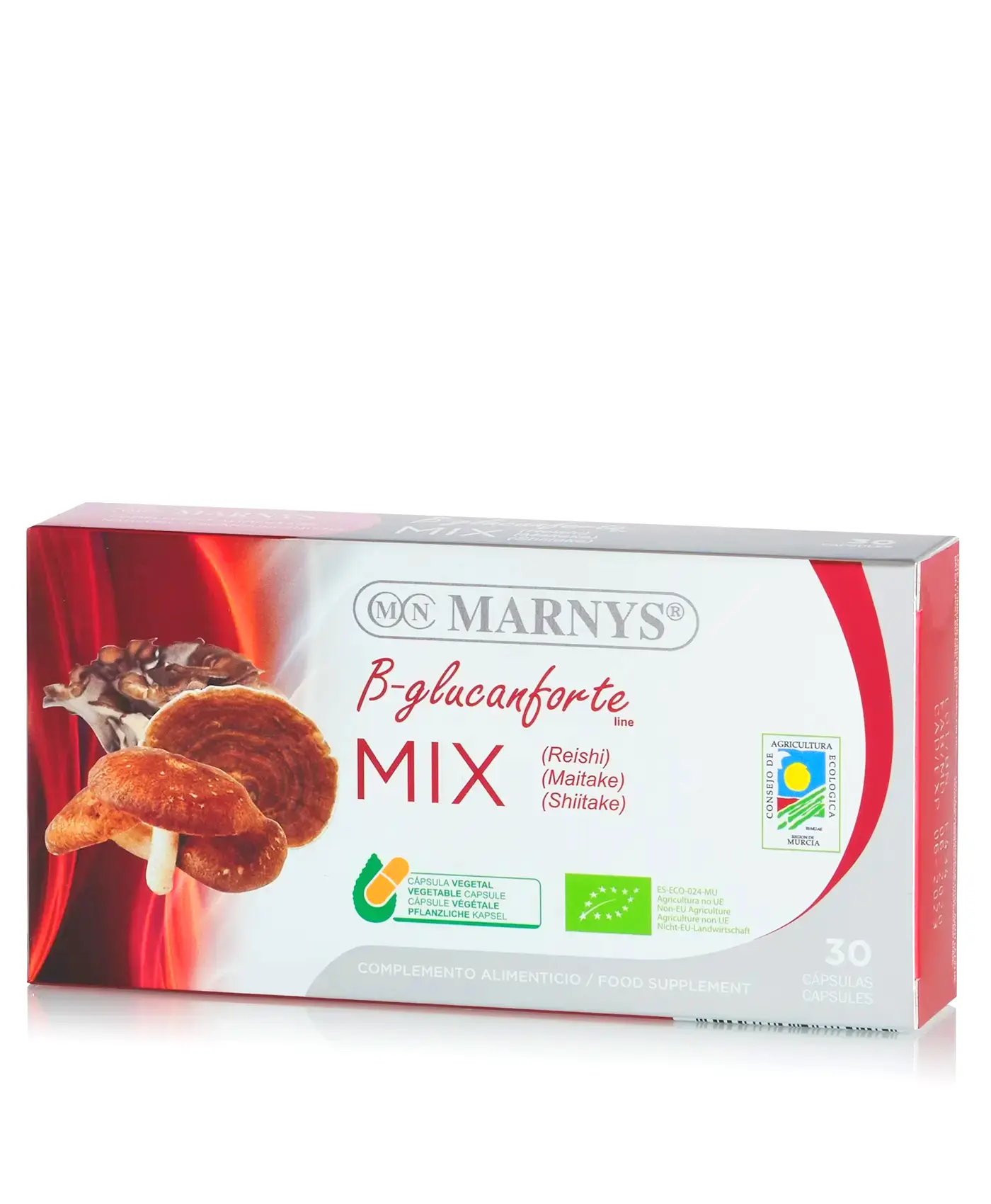 Mix de ciuperci β-glucanforte: reishi + maitake + shiitake – produs bio, 100% natural – 30 capsule - imagine 2