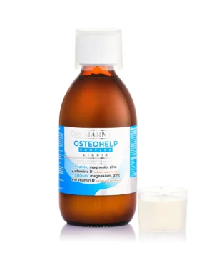 Osteohelp complex lichid – calciu + magneziu + zinc + vitamina d3 – oase puternice, densitate osoasă – sticlă cu 250 ml