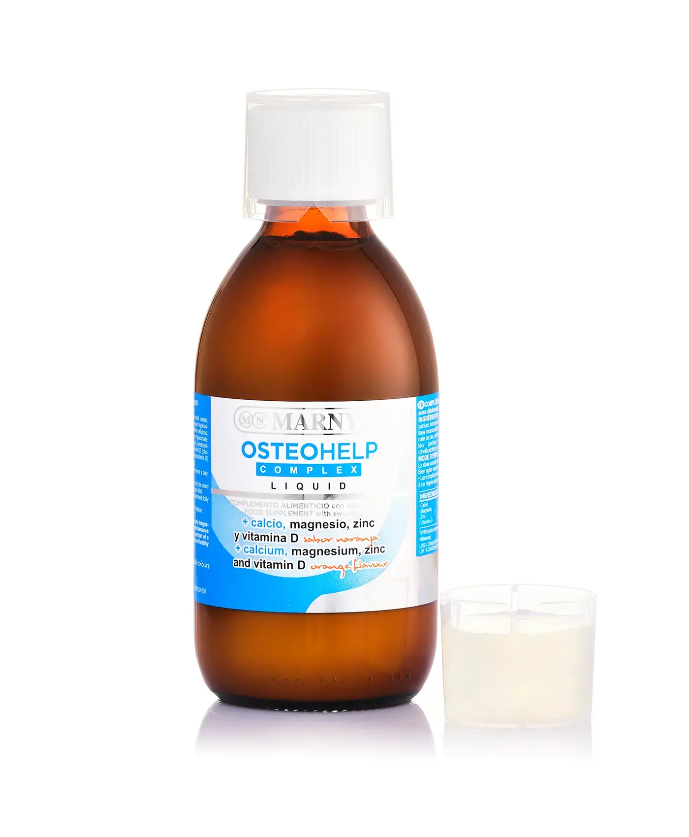 Osteohelp complex lichid – calciu + magneziu + zinc + vitamina d3 – oase puternice, densitate osoasă – sticlă cu 250 ml