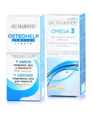Pachet densitate osoasă, sistem cardiovascular și memorie: osteohelp complex + omega 3 lichid