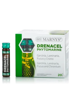 Drenacel phytomarine cu garcinia cambogia + fucus + laminaria + crom pentru accelerarea metabolismului și normalizarea proceselor glandei tiroide – produs vegan – 20 fiole