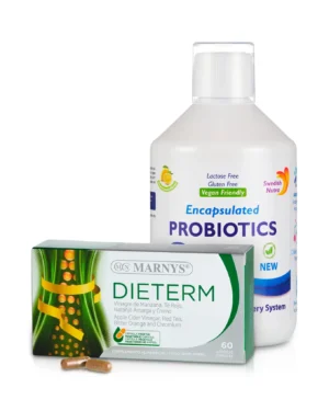 Pachet accelerare metabolism + reglare tranzit: dieterm + probiotic lichid