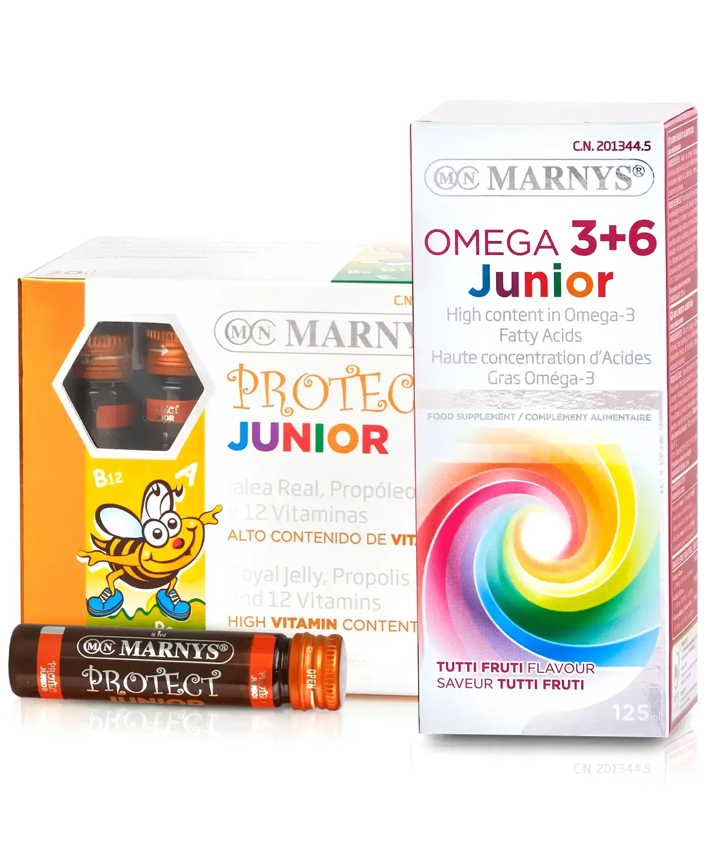 Pachet pentru copii – creștere, dezvoltare, memorie: junior protect + omega 3, 6 junior