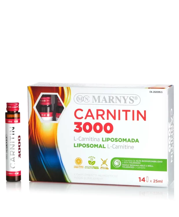 cea mai buna l-carnitina L-Carnitină Lipozomală cu 3000 mg – Produs Vegan – 14 Fiole Suplemento de glutatión liposomal SKU-1089 Quantité:90 Gélules