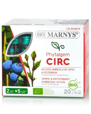 Phytalgem circ – complex cu 7 plante pentru îmbunătățirea circulației și combaterea senzației de picioare obosite – produs bio – 20 fiole