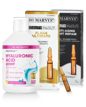 Super Pachet complex hidratare intensa Acid hialuronic Flash Ultimate Anti aging Night Repair