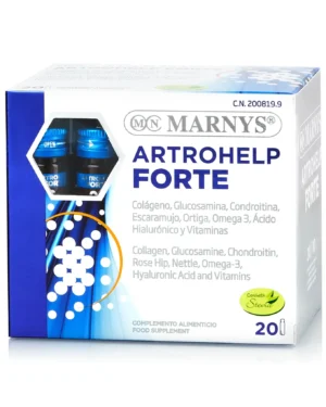 Artrohelp forte – colagen hidrolizat enzimatic + glucozamină + condroitină + acid hialuronic + 7 ingrediente pentru articulații, tendoane, cartilaje, ligamente – 20 fiole