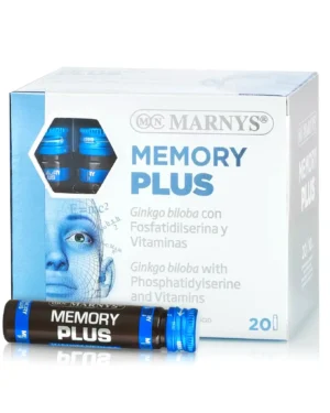 Memory plus cu ginkgo biloba + fosfatidilserină + vitamina b1, b2, b3, b5, b6 – produs vegan – 20 fiole