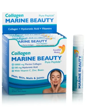 Marine beauty - colagen lichid hidrolizat marin de tip 1 și 3 pentru păr, piele, unghii și articulații