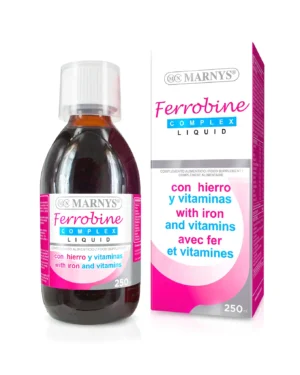 Ferrobine - Complex lichid cu Fier + 12 Vitamine pentru prevenirea si tratarea anemiei – Produs 100% natural – Flacon cu 250 ml