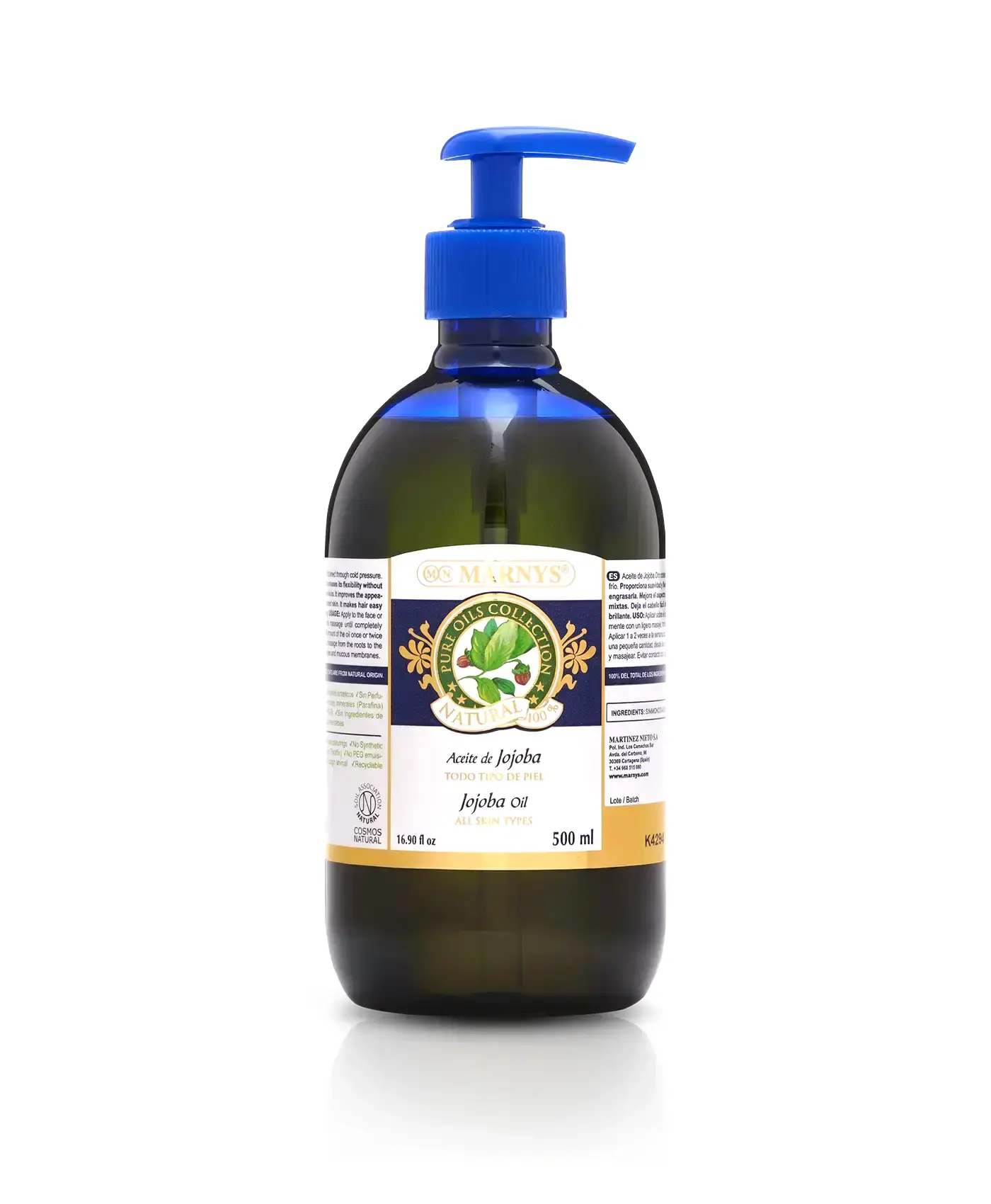 Ulei de jojoba 100% natural pentru toate tipurile de piele – produs vegan – sticla cu 500 ml