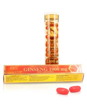 Ginseng 1000 mg + lecitina pentru energie, concentrare si memorie – produs din ingrediente naturale – 30 de capsule