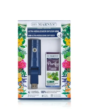 Difuzor USB Ultra-Nebulizator + Purificare Aer Sinergie 30 ml, Organic Mix Uleiuri Esentiale Care Elimina Mirosurile Neplacute