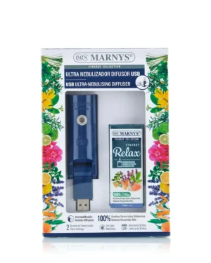 Difuzor USB Ultra-Nebulizator + Relaxare Sinergie 30 ml, Organic, Mix Uleiuri Esentiale Pentru Relaxare Si Stare De Bine Cu Lavandina + Portocala + Mandarina + Camfor + Maghiran