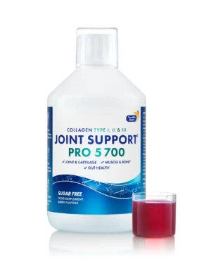 Colagen Joint Biotics - Lichid, Hidrolizat de Tip 1, 2 si 3 cu 5700 mg + Glucozamina+ Condroitina + MSM + Turmeric + Probiotice + Glutamina vegana + Vitaminele C, B12 si D3 - sticla cu 500 ml