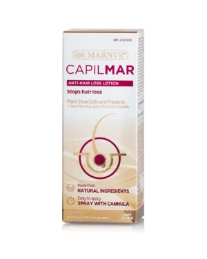 Capilmar – lotiune impotriva caderii parului cu celule stem vegetale + prebiotic + zinc + vitamine – sticla cu 100 ml