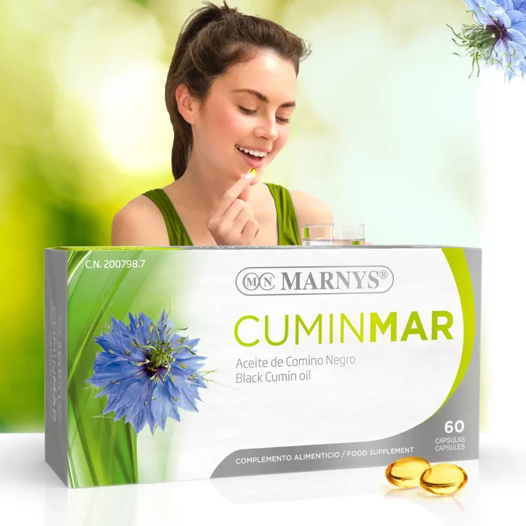 Cuminmar – supliment premium cu ulei de chimen negru1 Cuminmar – supliment premium cu ulei de chimen negru, continut bogat de omega 6 si timochinona pentru sanatatea inimii, a sistemului respirator, digestiv si bunastare generala – 60 capsule soft gel