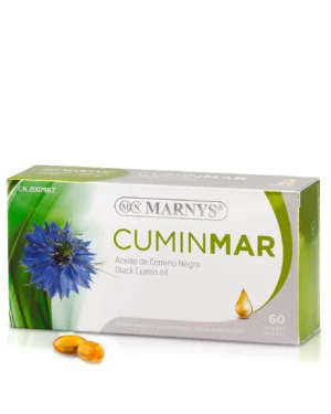 CUMINMAR – Supliment premium cu Ulei de Chimen Negru, continut bogat de Omega 6 si Timochinona pentru sanatatea inimii, a sistemului respirator, digestiv si bunastare generala – 60 capsule soft gel