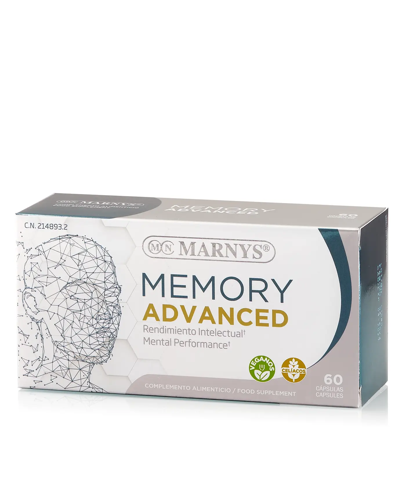Memory advanced – rodiola + bacopa + citicolina + fosfatidilserina + vitamine pentru memorie, concentrare si bunastare psihica – produs vegan – 60 capsule