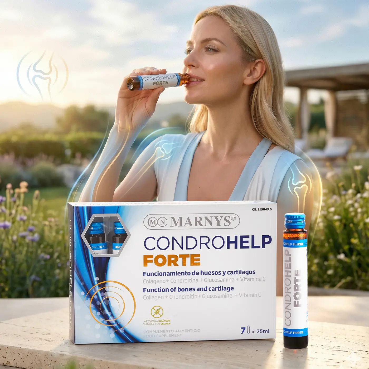 Condrohelp forte - 7 fiole - actiune ingrediente Condrohelp forte - 7 fiole - actiune ingrediente