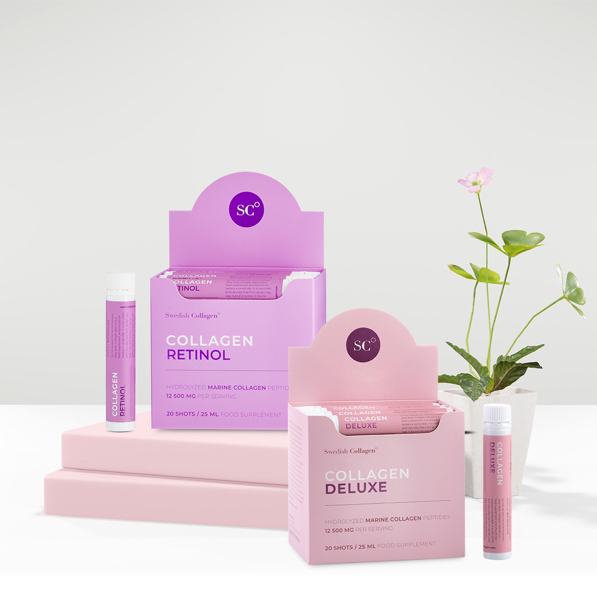 Pachet-extreme-radiance-duo Pachet extreme radiance duo cu colagen retinol 20 fiole + colagen deluxe 20 fiole