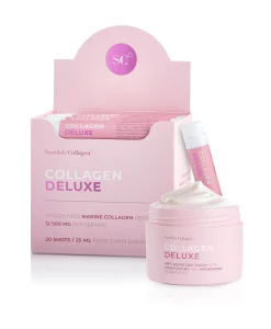 Pachet radiance duo cu colagen dexlue 20 fiole si crema de zi cu retinol din gama deluxe