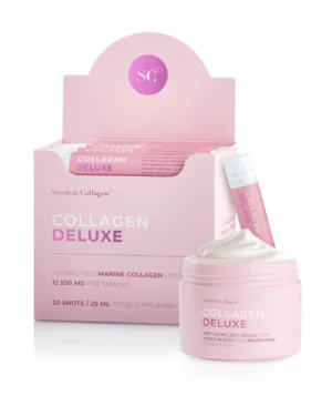 Pachet radiance duo cu colagen dexlue 20 fiole si crema de zi cu retinol din gama deluxe
